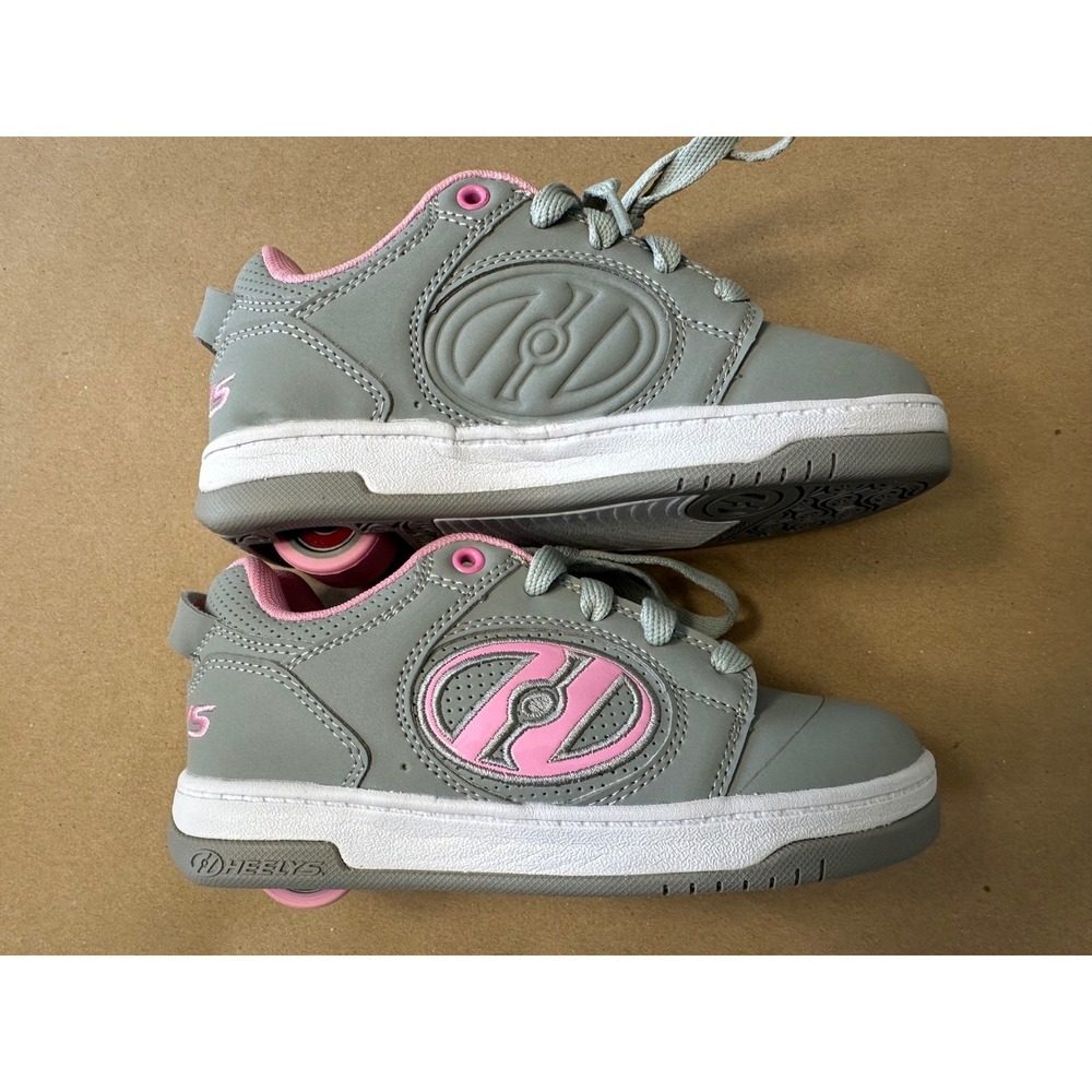 Heelys Voyager HE100715 Kids Grey Pink Skate Shoes Youth Size 1